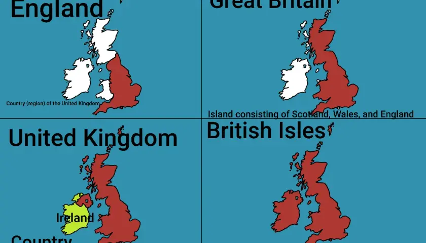 Mapy wyjaśniające, gb co to za kraj: Anglia, Wielka Brytania, Zjednoczone Królestwo i Wyspy Brytyjskie.